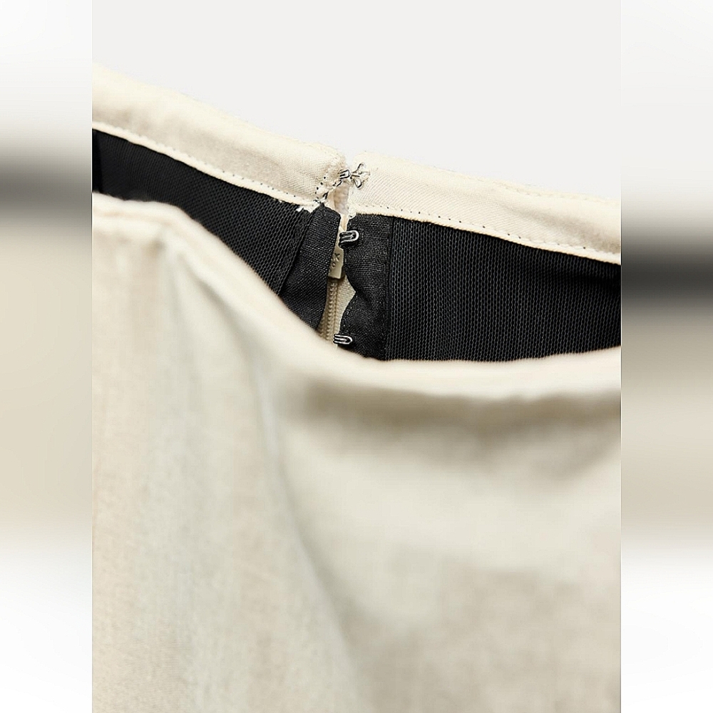 ZARA ZW COLLECTION ECRU STRAPLESS JUMPSUIT 🤩🤩🤩 - Picture 6 of 8